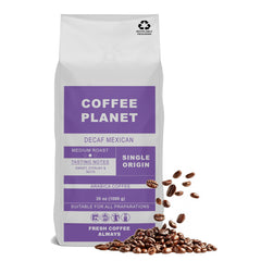 Coffee Planet Mexican Decaf Coffee Beans | Medium Roast