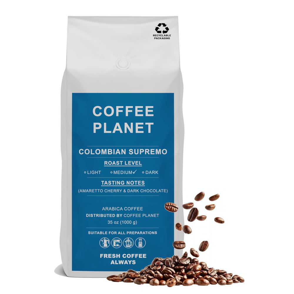 Coffee Planet Colombia Supremo Coffee Beans 1kg | Medium Roast