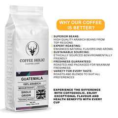 Coffeeholic Guatemala Coffee Beans 1kg | Dark Roast