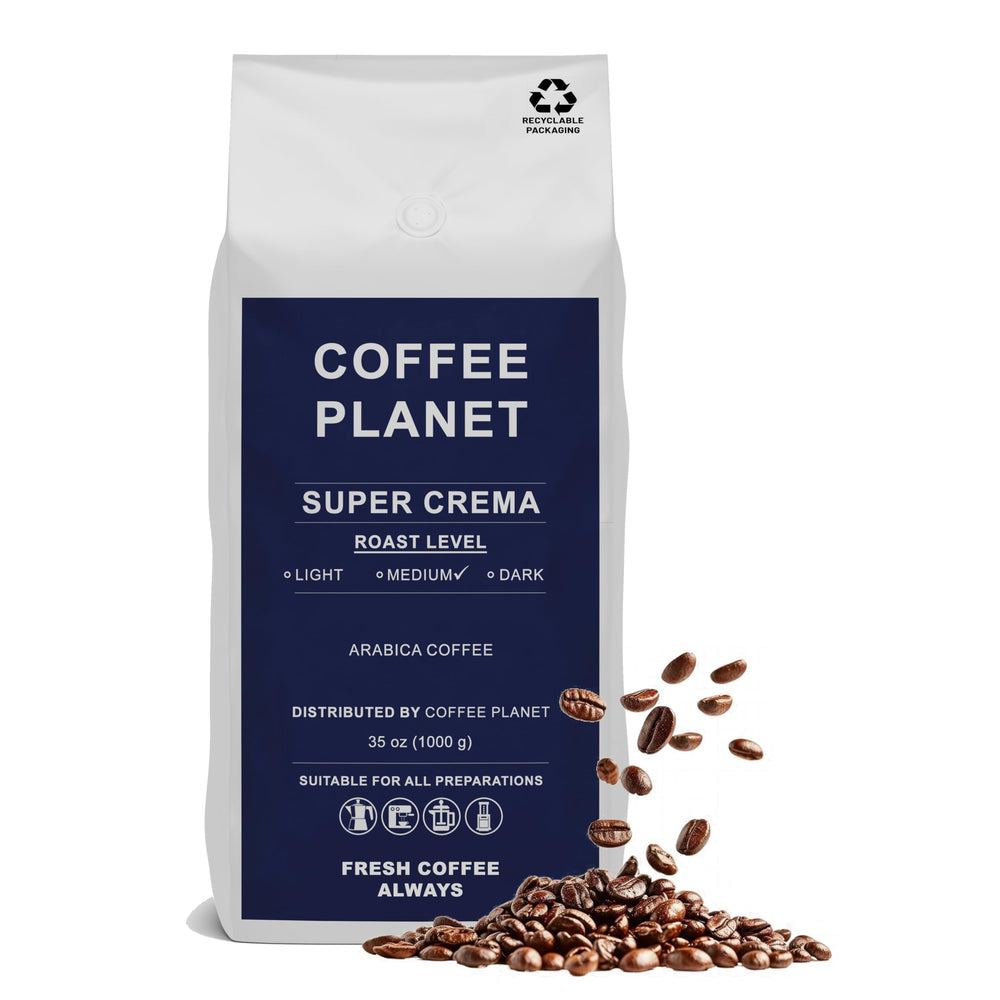 Coffee Planet Super Crema Coffee Beans 1kg | Medium Roast
