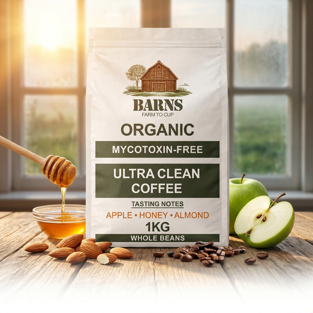 Barns Ultra Clean Coffee Beans 1kg | Medium Roast