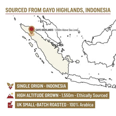 London Roast Co Sumatra Gayo Wet-Hulled Coffee Beans 1kg | Medium Roast