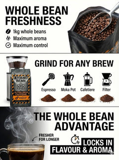 Atomic Bean Ultra High Caffeine Coffee Beans 1kg | Dark Roast