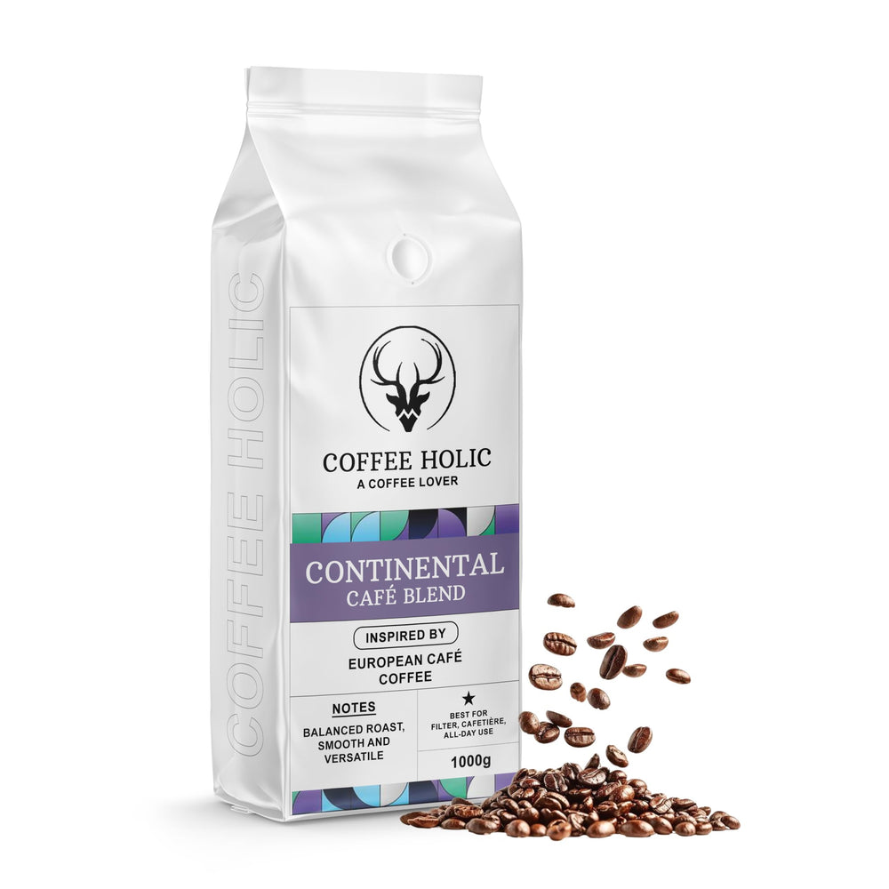 Coffeeholic Continental Café Blend Coffee Beans 1kg | Medium Roast