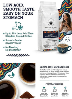 Coffeeholic Dark Barista Martini Ground Coffee 1kg | Medium Roast
