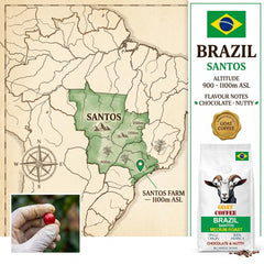 Goat Coffee Brazil Santos Coffee Beans 1kg | Medium Roast