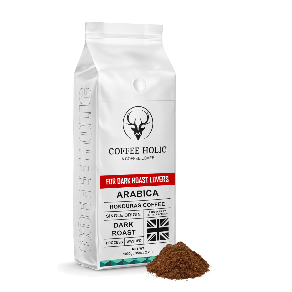 Coffeeholic Honduras Ground Coffee 1kg | Dark Roast