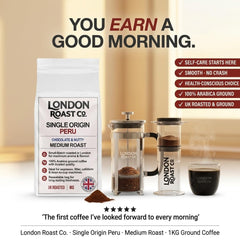 London Roast Co Peru Ground Coffee 1kg | Medium Roast