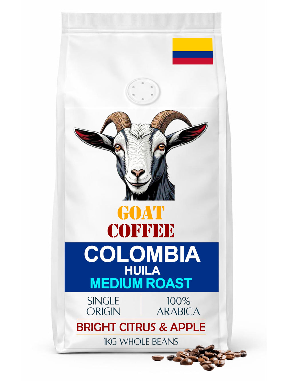 Goat Coffee Colombia Huila Coffee Beans 1kg | Medium Roast