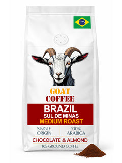 Goat Coffee Brazil Sul de Minas Ground Coffee 1kg | Medium Roast