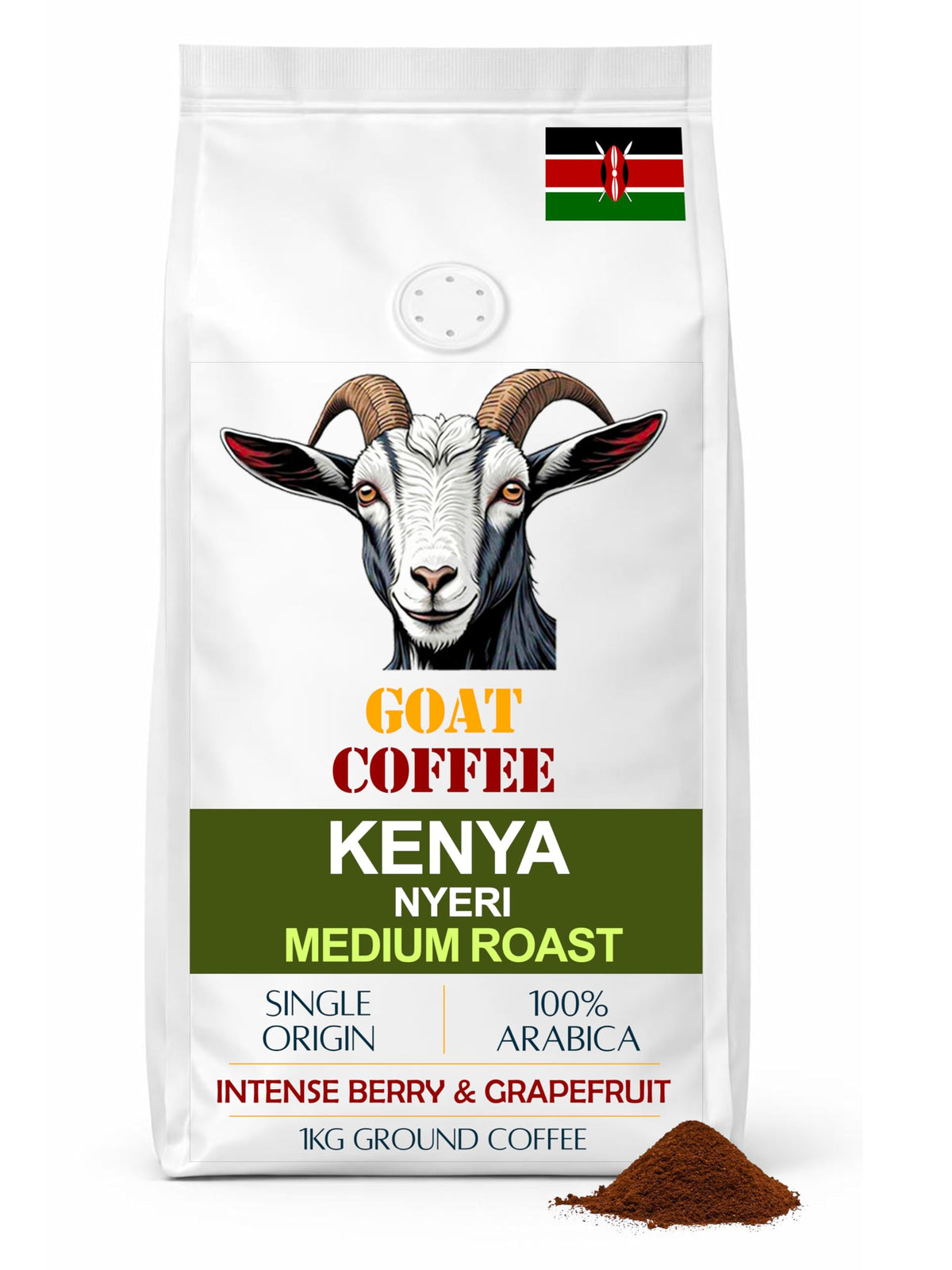 Goat Coffee Kenya Ground Coffee 1kg | Medium Roast