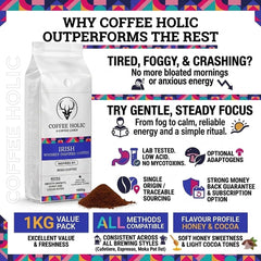 Coffeeholic Blue Irish Whiskey Inspired Ground Coffee 1kg | Medium Roast