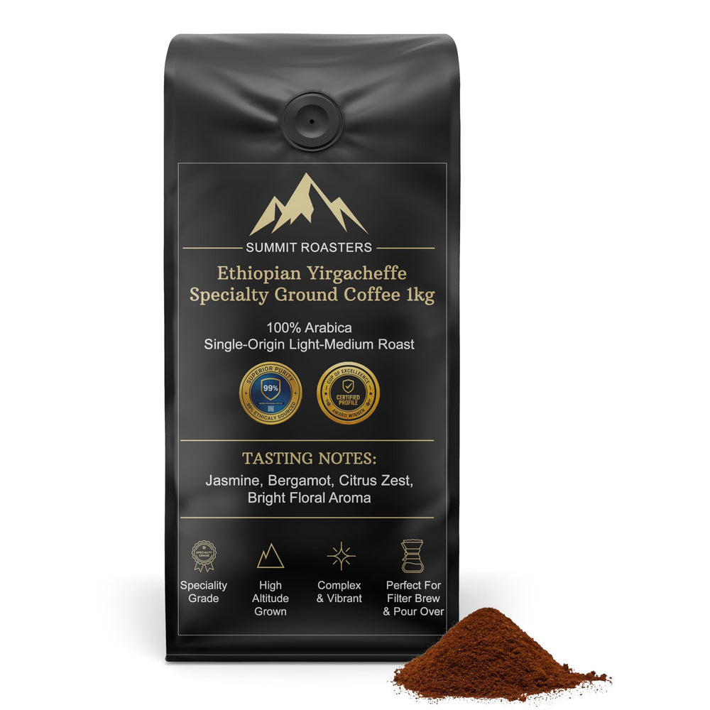 Summit Roasters Ethiopia Yirgacheffe Ground Coffee 1kg | Light Roast