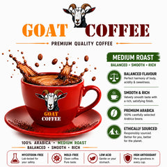 Goat Coffee Brazil Santos Ground Coffee 1kg | Medium Roast