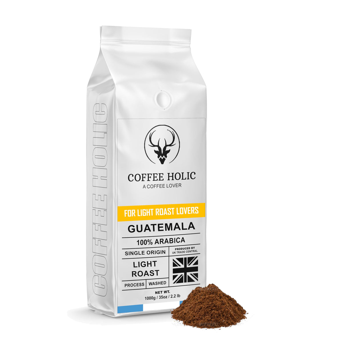 Coffeeholic Guatemala Ground Coffee 1kg | Light Roast