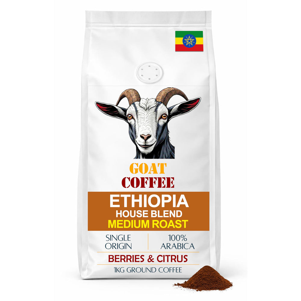 Goat Coffee Ethiopia House Blend Ground Coffee 1kg | Medium Roast