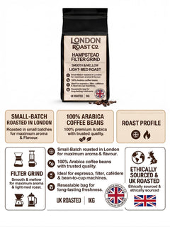 London Roast Co Hampstead Smooth & Mellow Coffee Beans 1kg