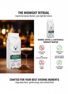 Coffeeholic Midnight Martini Espresso Blend Ground Coffee 1kg | Dark Roast