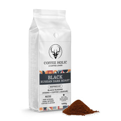 Coffeeholic Black Russian Vodka Ground Coffee 1kg | Dark Roast
