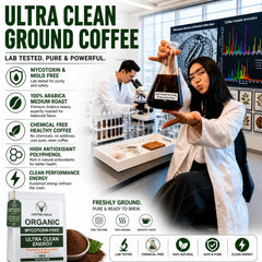 Coffeeholic Ultra Clean Ground Coffee 1kg | Medium Roast