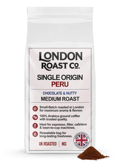London Roast Co Peru Ground Coffee 1kg | Medium Roast