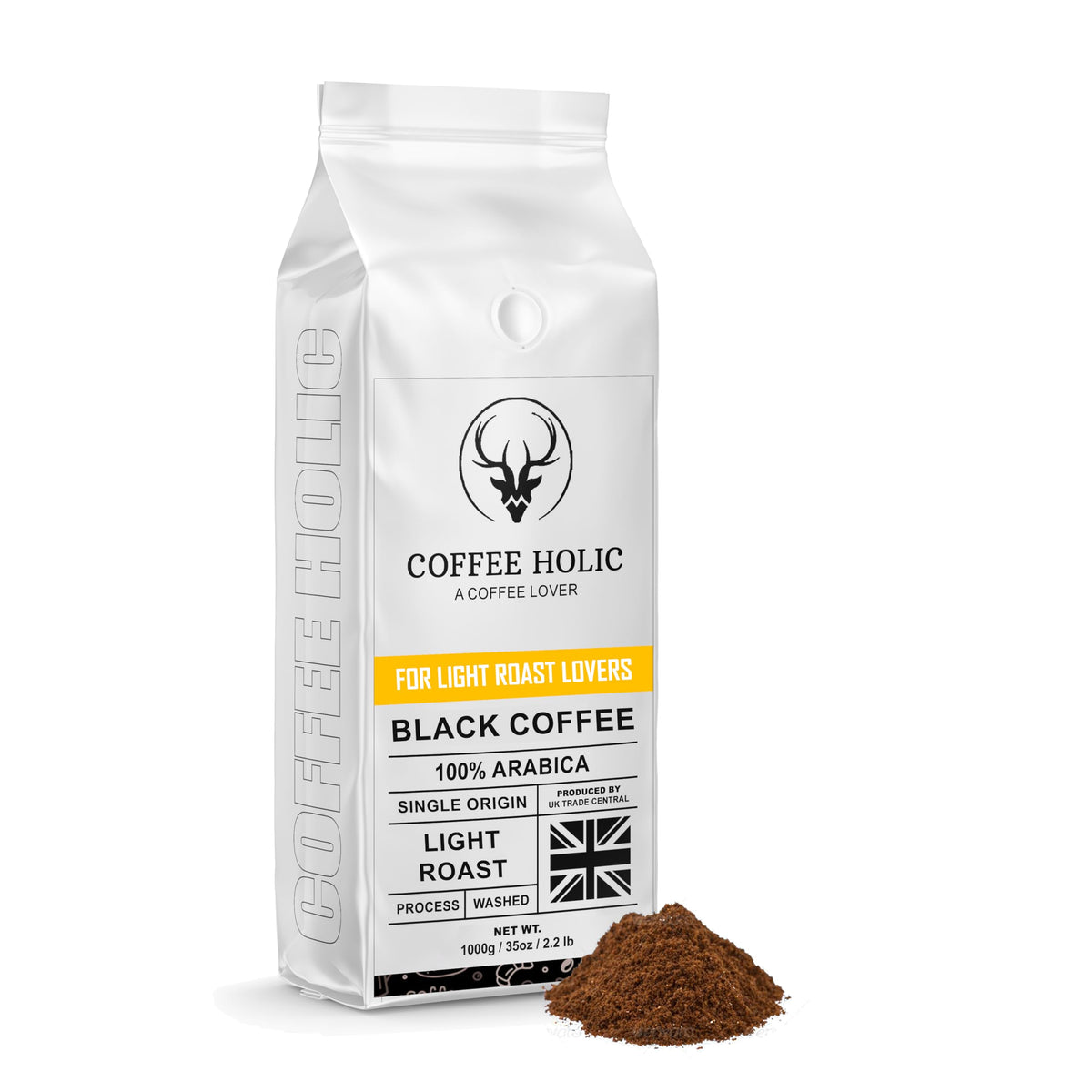 Coffeeholic Ethiopia Black Ground Coffee 1kg | Light Roast