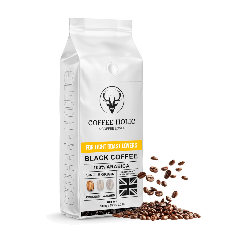 Coffeeholic Ethiopia Black Coffee Beans 1kg | Light Roast
