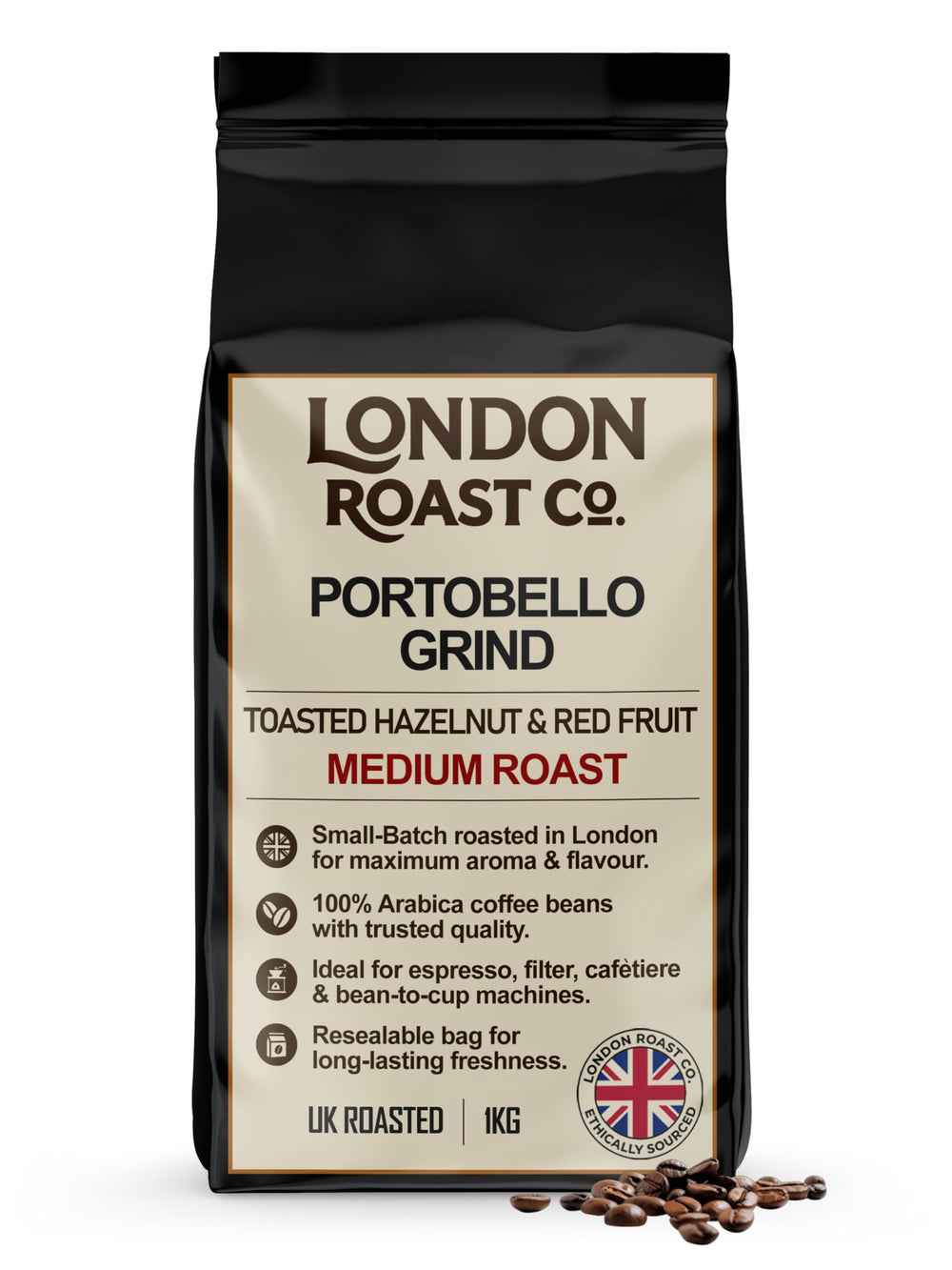 London Roast Co Portobello Grind Coffee Beans 1kg | Medium Roast