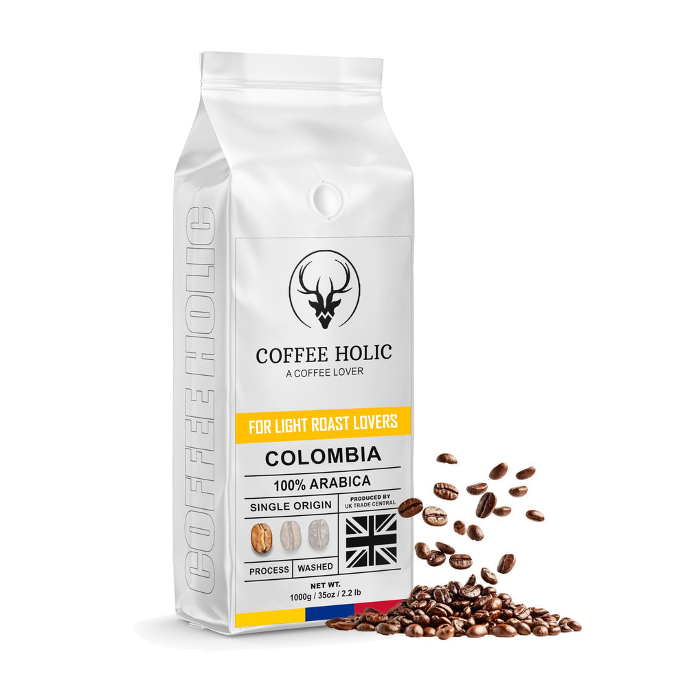 Coffeeholic Colombia Coffee Beans 1kg | Light Roast