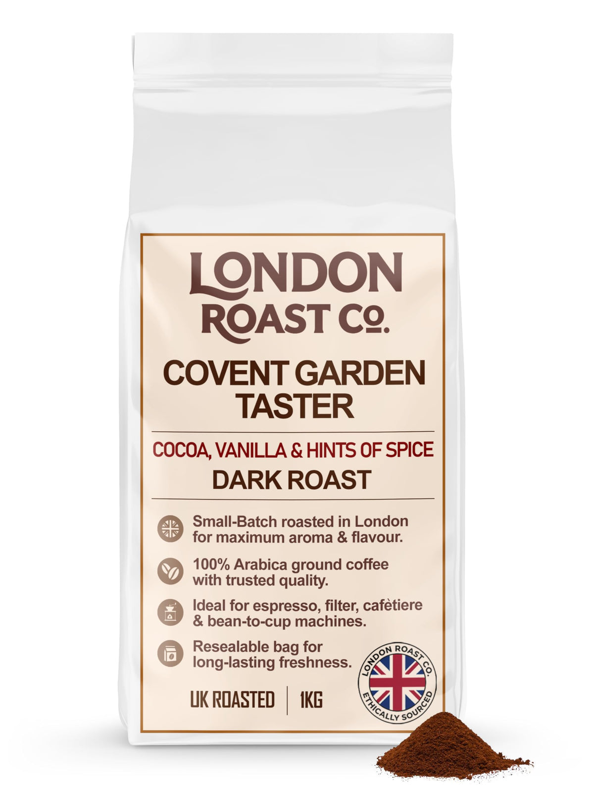 London Roast Co Covent Garden Taster Coffee Beans 1kg | Dark Roast