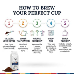 Coffeeholic Jamaican Rum Inspired Ground Coffee 1kg | Dark Roast