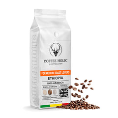 Coffeeholic Ethiopia Coffee Beans 1kg | Medium Roast