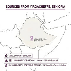 London Roast Co Thames Ethiopia Yirgacheffe Ground Coffee 1kg | Light Roast