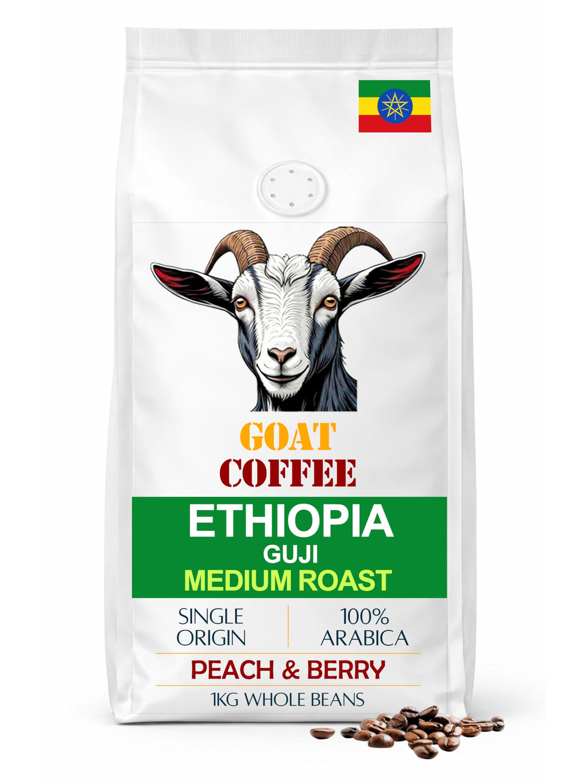 Goat Coffee Ethiopia Guji Coffee Beans 1kg | Medium Roast
