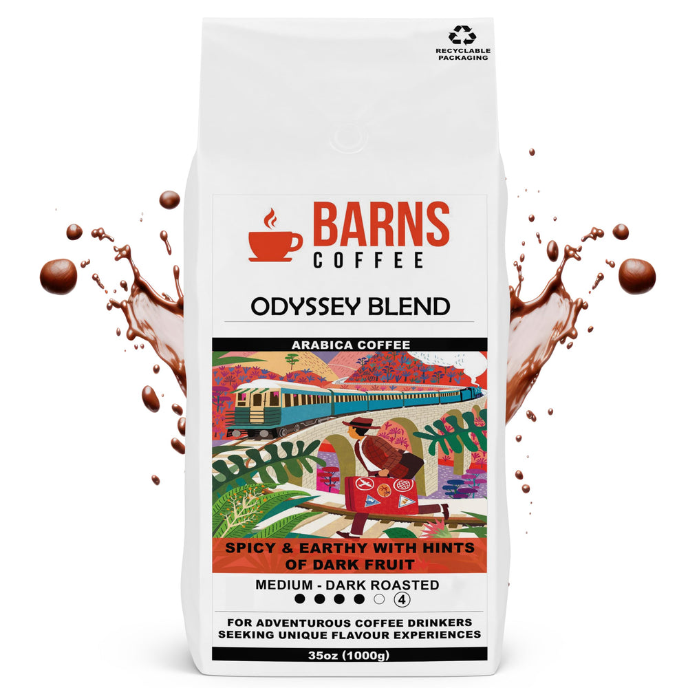 Barns Odyssey Blend Coffee Beans 1kg | Medium-Dark Roast
