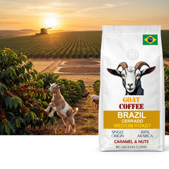 Goat Coffee Brazil Cerrado Ground Coffee 1kg | Medium Roast