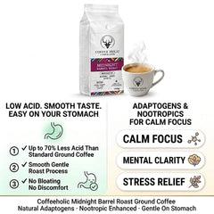 Coffeeholic Midnight Barrel Roast Ground Coffee 1kg | Dark Roast